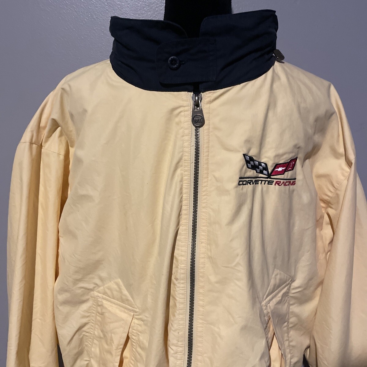 Mens Corvette Embroidered Lined Jacket Yellow Cutter Buck