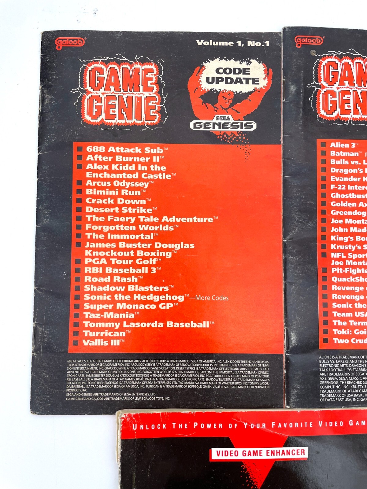 Sega Genesis Game Genie Video Game Enhancer Code Book & with 3 Code Updates  | eBay