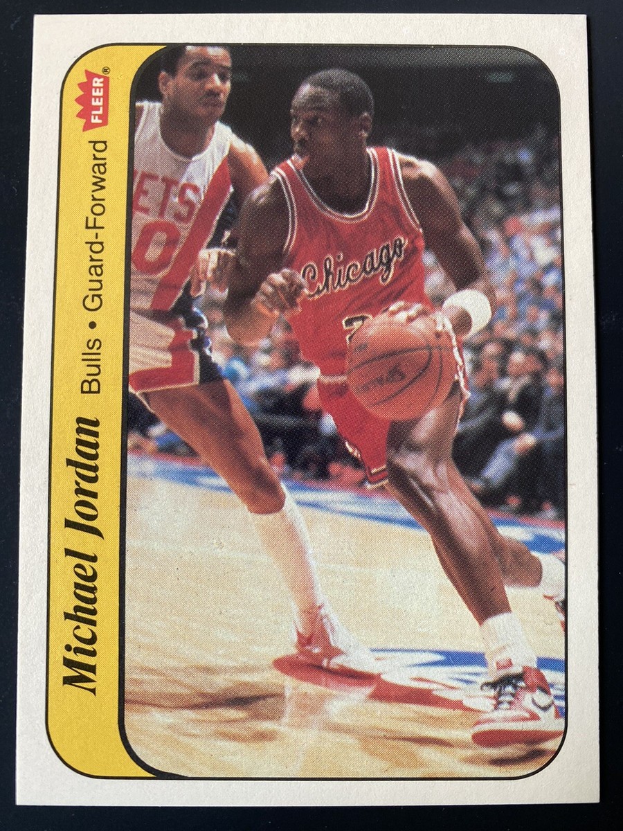 激レア 1986 FLEER MICHAEL JORDAN RC #8 貴重 1986 Fleer — Michael Jordan — ROOKIE — PSA 8 (oc) — REHOLDER