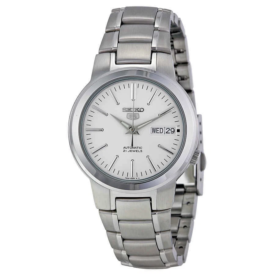 Seiko 5 cheap automatic white