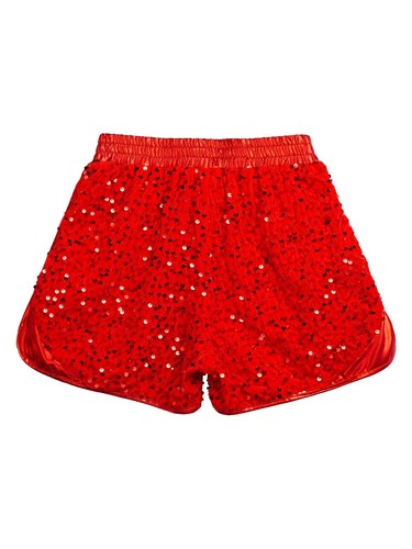 Kids Girls Shorts Carnival Dancewear Jazz Costume Elastic Sparkling Dance Teens - Picture 9 of 90