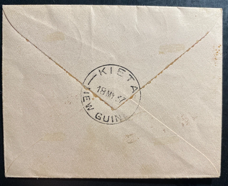 1937 Kieta Papua New Guinea Registered Cover Coronation King George VI - Image 2 of 2