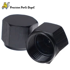 2PCS Fits LokoCar 10AN Flare Cap Block Off Fitting Plug Aluminum Alloy Black