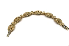Vintage 1/20 12K Gold Filled GF SignedBY LAMPA Link Bracelet R8