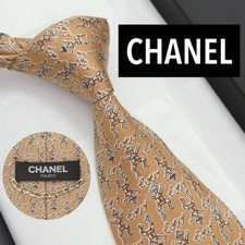 CHANEL LOGO France Genuine Silk 100 Mens Tie Necktie Dress Luxury Multicolor J13
