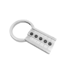 BOCCADAMO APC014 Men's Steel Keychain with Black Buttons