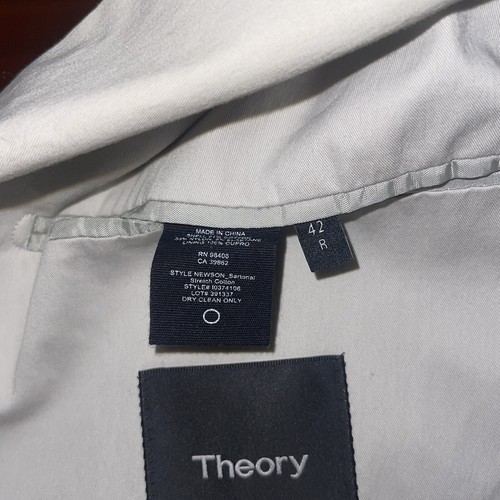 Theory Herren weiß Newson Sartorial Blazer Jacke Mantel Gr 42R Stretch Baumwolle $ 545 - Bild 5 von 6