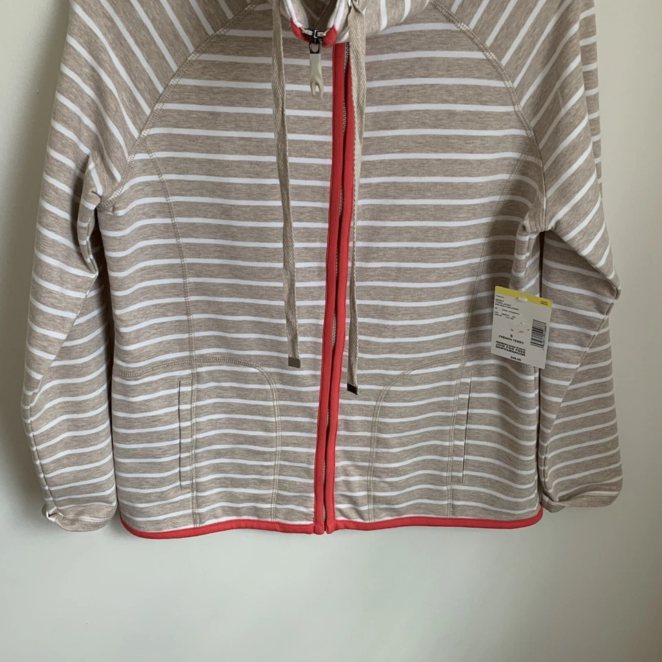 Jaqueta Laura Scott Feminina S Zíper Completo Nova Com Etiqueta French Terry Missy Listra Algodão Confortável - Imagem 4 de 4