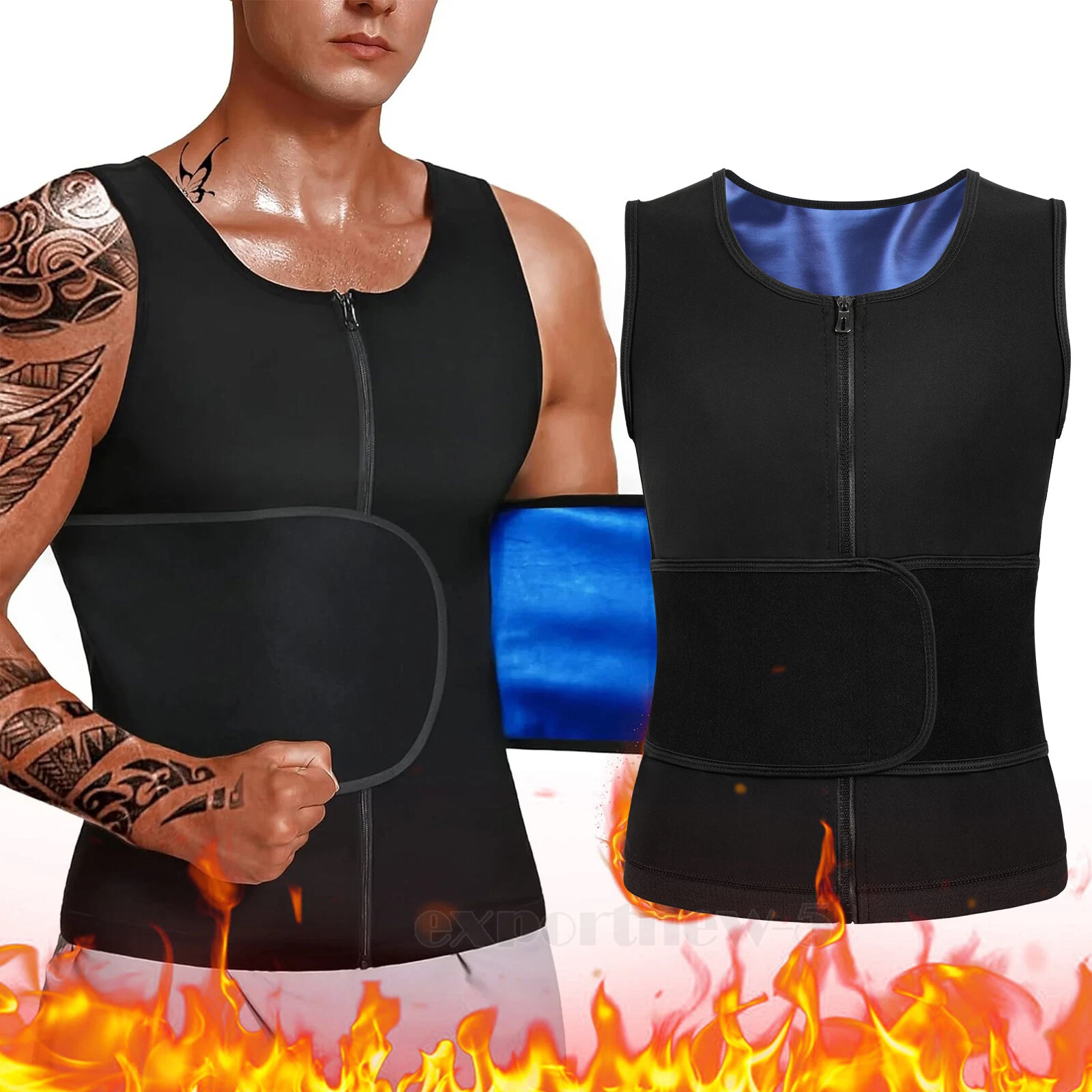 Men's Heat Trapping Sauna Vest for Sweat & Weight Loss