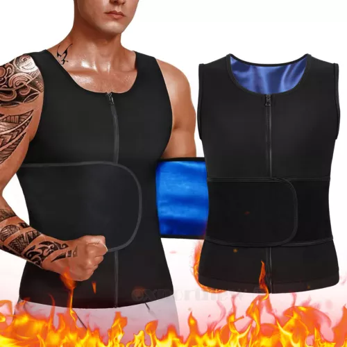 Chaleco que mejora el sudor atrapa el calor para hombre traje de sauna camisa de compresión modelador top - Imagen 1 de 19