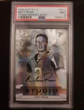 Matt Ryan RC 2008 Leaf R&S studio rookies AUTO #11/25 PSA 9 MINT