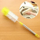 New Bendable Long-handled Brush Bottle Cup Cleaning Brush Scrubbing Cleaner Pot