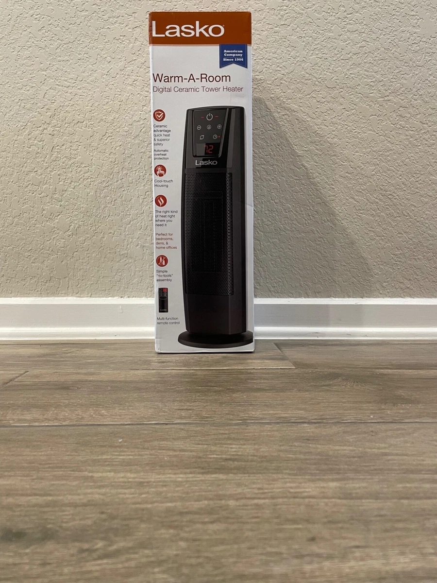 Lasko Ceramic Tower Heater 1500W - Black | eBay