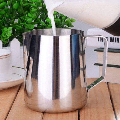 350ml Stainless Steel Milk Pour Pot Cup Mug (Silver) Milk pour pot Milk pour cup - Picture 5 of 6