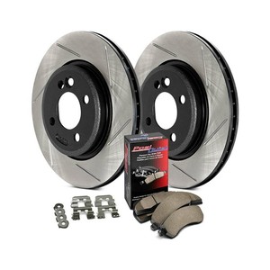 For Honda Civic Front StopTech Drilled Slotted Brake Rotors Set Street Pads