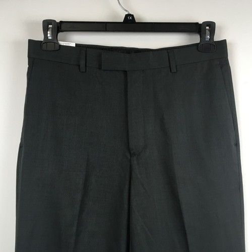 Claiborne Dress Pants Mens Size 30/34 NEW Dark Charcoal Flat Front - Picture 7 of 9