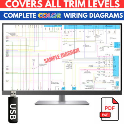 2002 BMW X5 4.4i Complete Electrical Color Wiring Diagram Manual USB