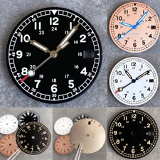 29mm Tandorio Pilot Style Watch Dial Face Fit for NH35 NH36 Automatic Movement