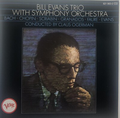 BILL EVANS TRIO WITH SYMPHONY ORCHESTRA, CD, IMPORT, VERVE, PLAYS FINE.