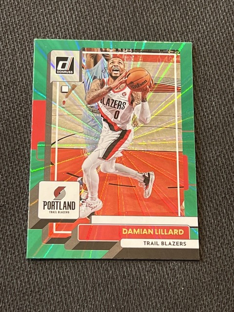 DAMIAN LILLARD 2022-23 Panini Donruss Green Laser HOLO FOIL SP Trail Blazers 106 DAMIAN LILLARD 2022-23 Panini Donruss Green Laser HOLO FOIL SP Trail Blazers 106