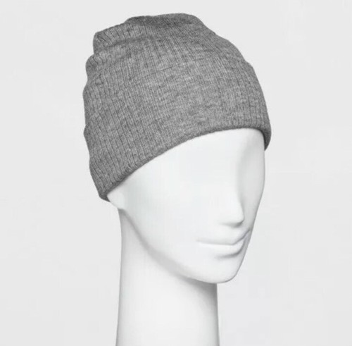 Ribbed Cuff Beanie - Gray - OS - NWT | eBay