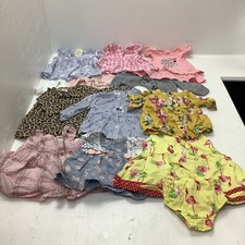 Lot Of 12 Dresses 0-3 M, Baby Bgosh, Gerber Organic, Old Navy, Carters Etc