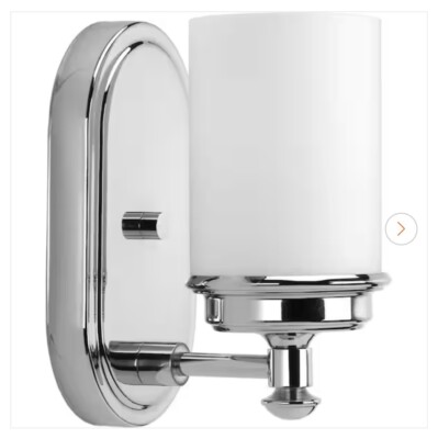 Progress Lighting Glide Collection 1-Light Polished Chrome Vanity Light