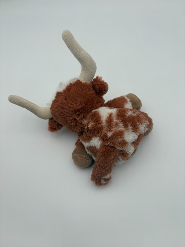 Build a Bear Mini Beans Longhorn Plush Bean Bag Soft Brown Cow Bull Highland - Picture 6 of 8
