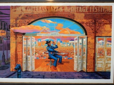 New Orleans Jazz & Heritage Festival Silkscreen Poster Framed
