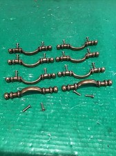 Lot of 8 VTG Amerock 745-1 Brass Cabinet Door/Drawer Pull Handle Antique Finish