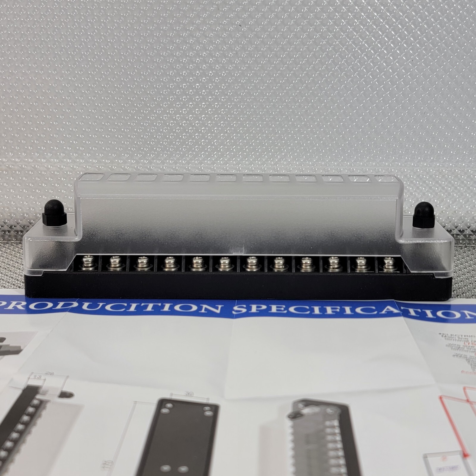 Auto 12 Way Blade Fuse Block Box Holder with Screw Nut Terminal RV Car Marine