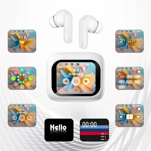 NEW TWS V5.3 WIRELESS EARBUDS 13mm Drive,LARGE LED TOUCH SCREEN,ANC+ENC,IPX4 - Picture 7 of 7