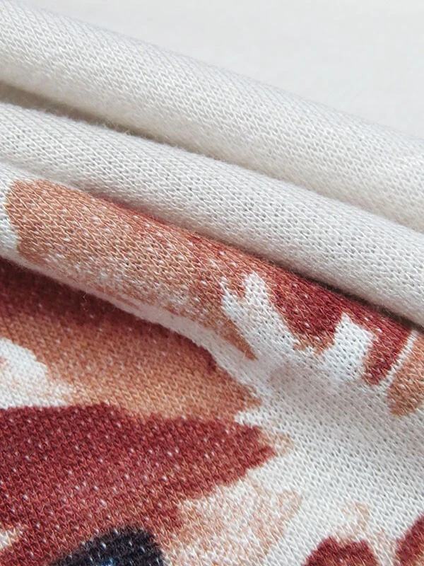 Ropa abstracta azul tejido floral de felpa francesa por yarda   Foto 3 de 3