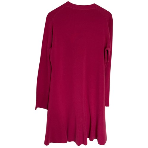 J Crew A Linie Pullover Kleid XL Merinowolle Himbeer Rosa Langarm V Ausschnitt - Bild 2 von 5