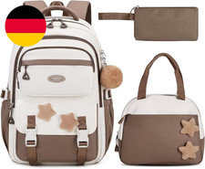 Schulranzen Mädchen Set, 3-Teilig Lässig Rucksack Für Mädchen 2. Bis 5. Klasse M