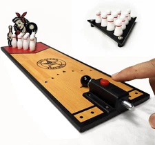 Desktop Mini Bowling Game Set for Office- Quick-Setup Tabletop Bowling Alley wit