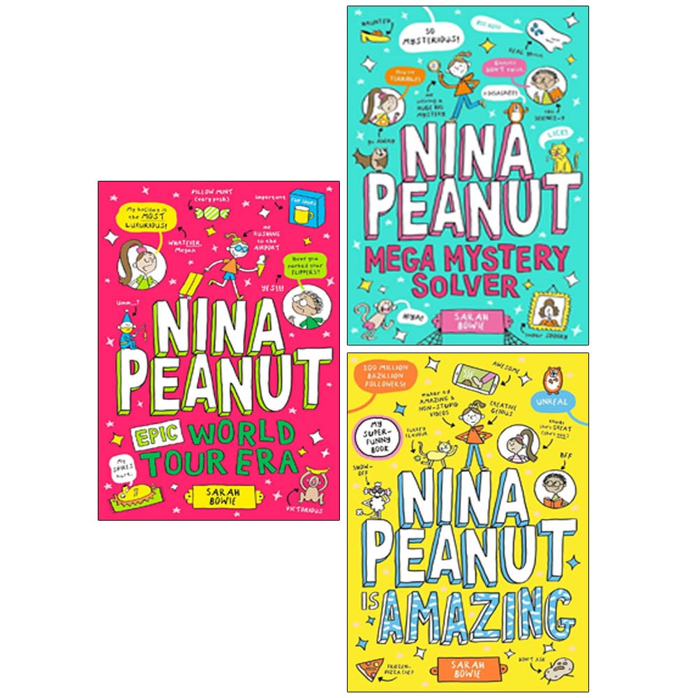 Nina Peanut Series 3 Books Collection Set By Sarah Bowie Mega Mystery Solver