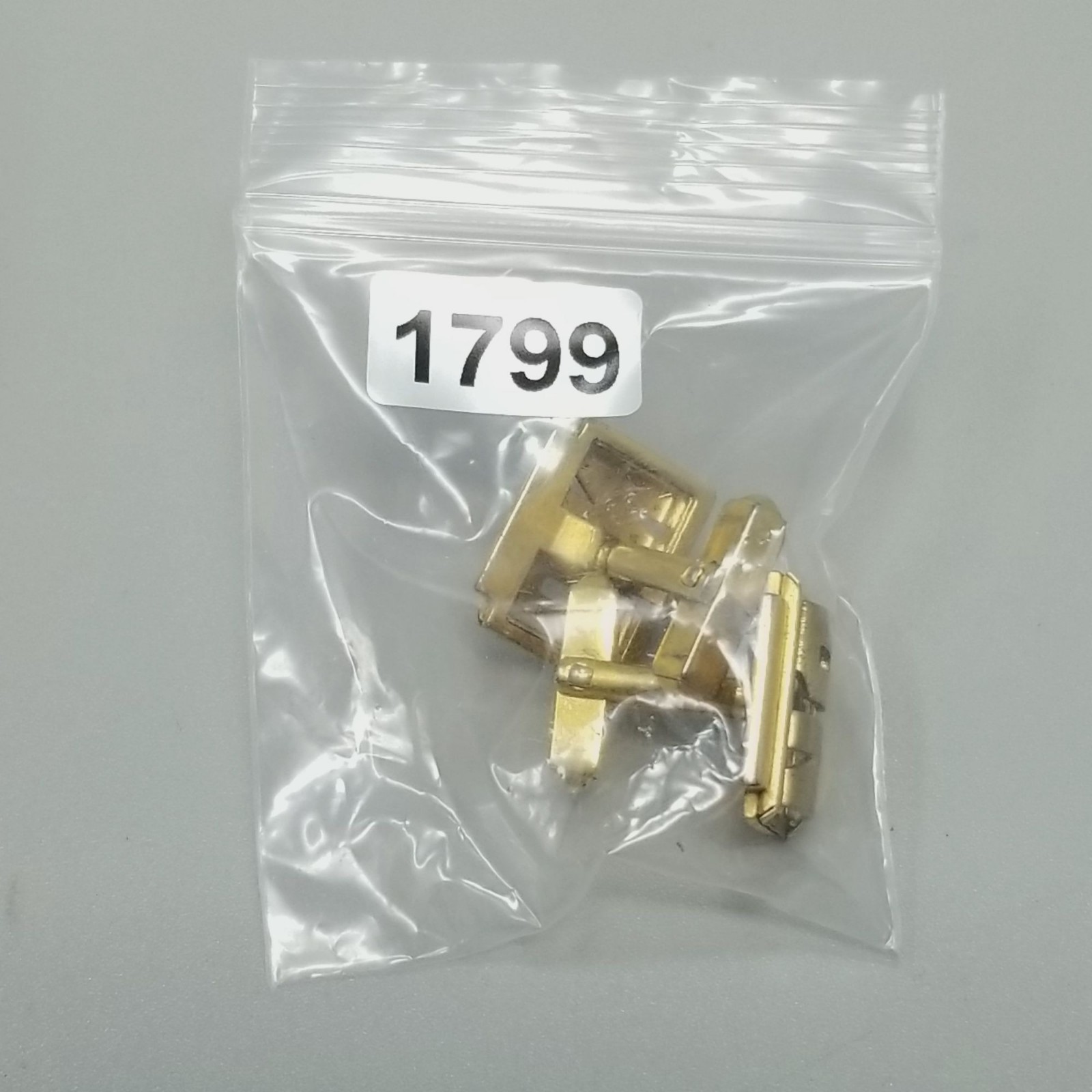 Vintage DN Monogram Rectangle Cufflinks Gold Tone… - image 8