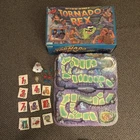 Vintage Tornado Rex 1991 Parker Brothers Board Game & Box AS IS NEAR COMPLETE