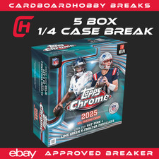 2025 Topps Chrome Football DENVER BRONCOS 5 Megabox 1/4 CASE BREAK Live!