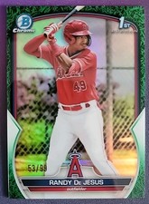 Randy De Jesus 2023 Bowman #BCP-19 Chrome Prospects Grass Green Refractor #/99