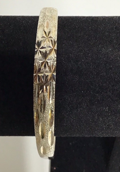 Beautiful Sliver 925 Adjustable Bangle Bracelet - image 1