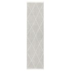 Tretta Contemporary Diamonds Runner Area Rug with Plush High-Low Texture, Gre...