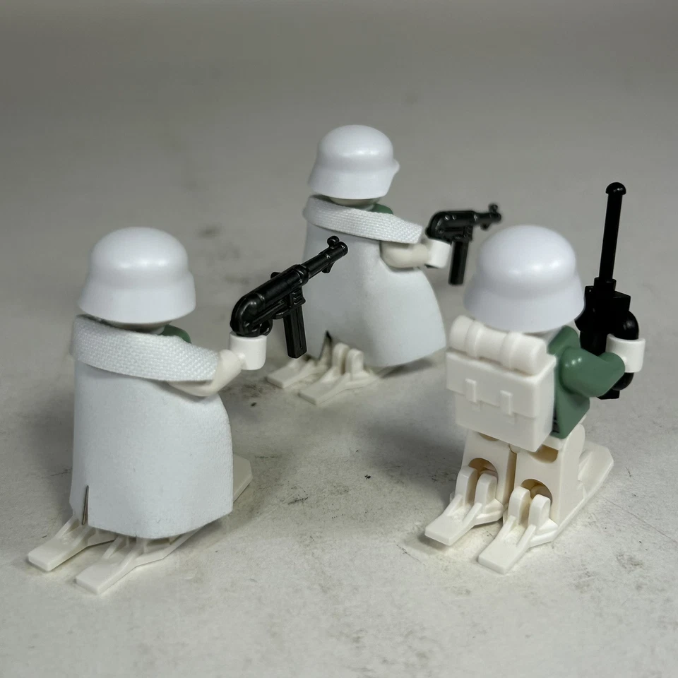 Custom WW2 Genuine LEGO® Minifigure GERMAN SNOW TROOPERS Lot BRICKARMS WWII New - Image 3 of 4