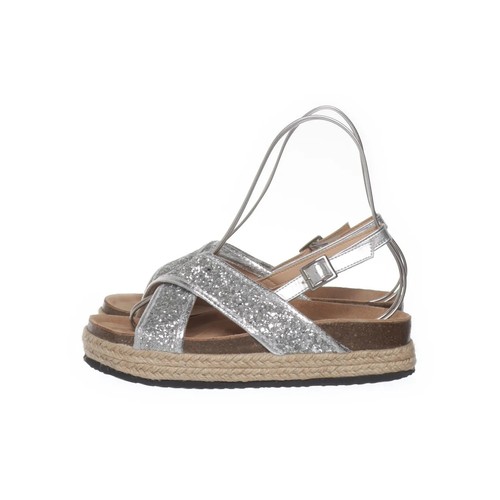 Superga, Sandalen, Größe: 38, Leder, Silber, Damen #pPe - Bild 3 von 7