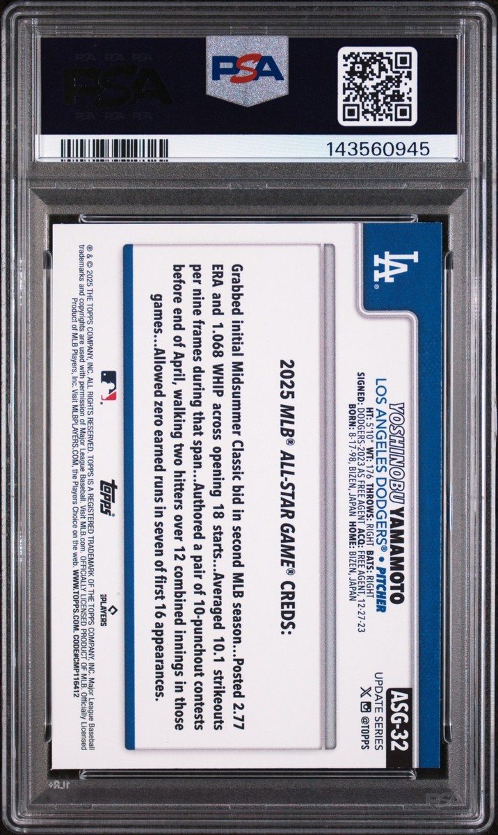 2025 Topps Update Series - 2025 All-Star Game Yoshinobu Yamamoto