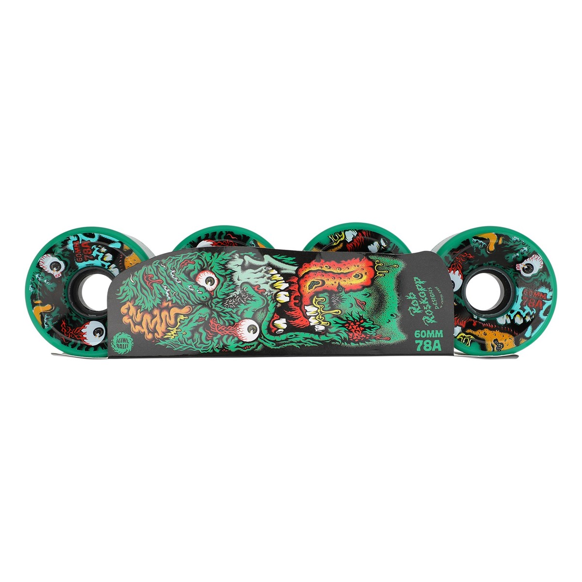 Santa Cruz SLIME BALLS Rob Roskopp FACE TWO Skateboard Wheels 60mm