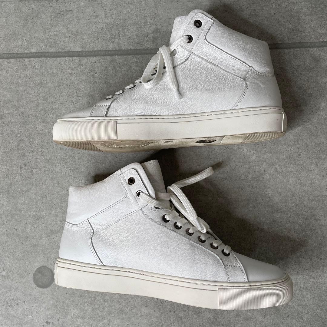 Men 8.0US Versace White Leather High-Cut Sneakers Medusa Luxury Designer Limited thumbnail 8