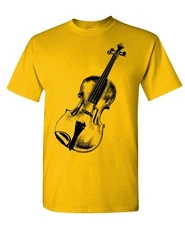 VIOLIN / FIDDLE - vintage hipster style - Cotton Unisex T-Shirt