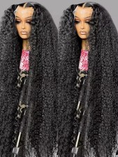 40 50 Inch HD 13x6 Deep Wave Lace Frontal Wig 13x4 Human Hair 300 Density
